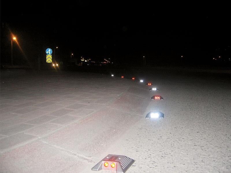 Solar Yol Butonları Güneş Enerjili Yol Butonu Trafik Ledli Solar Buton Fiyatı (Sarı)