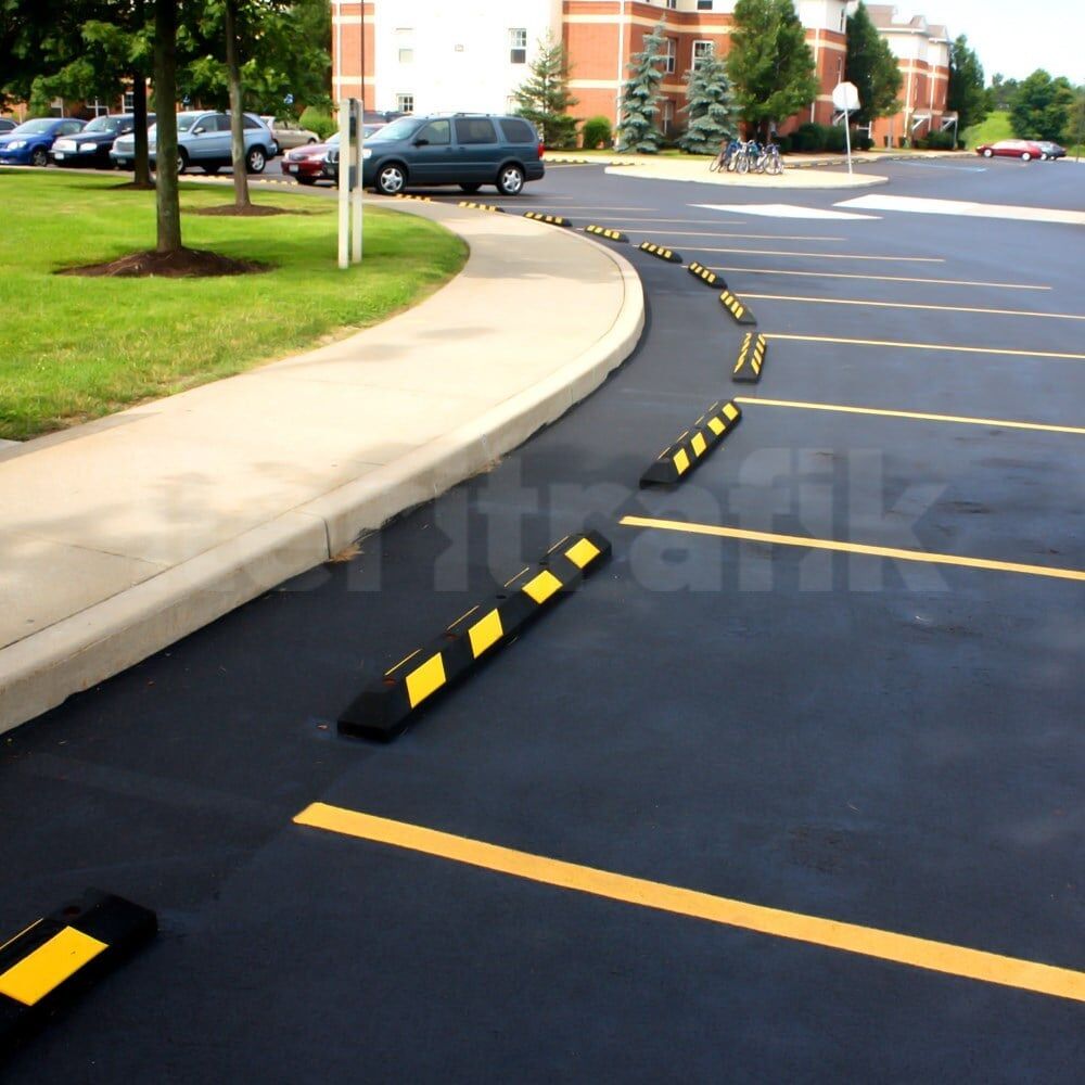 Kauçuk Stoper  Kauçuk Araç Durdurucu Kauçuk Otopark Stoperi 190 cm Sarı