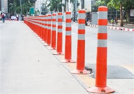 En Ucuz Delinatör Plastik Otopark Trafik Delinatörü TPE  Şerit Ayırıcı 73 cm  (Turuncu) Ekonomik