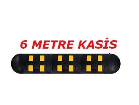 Trafik Kasisleri Kauçuk Şaseli Kasis Kauçuk Yol Kasisi Hız Kesici Tümsek 6 Metre (50x40 cm)