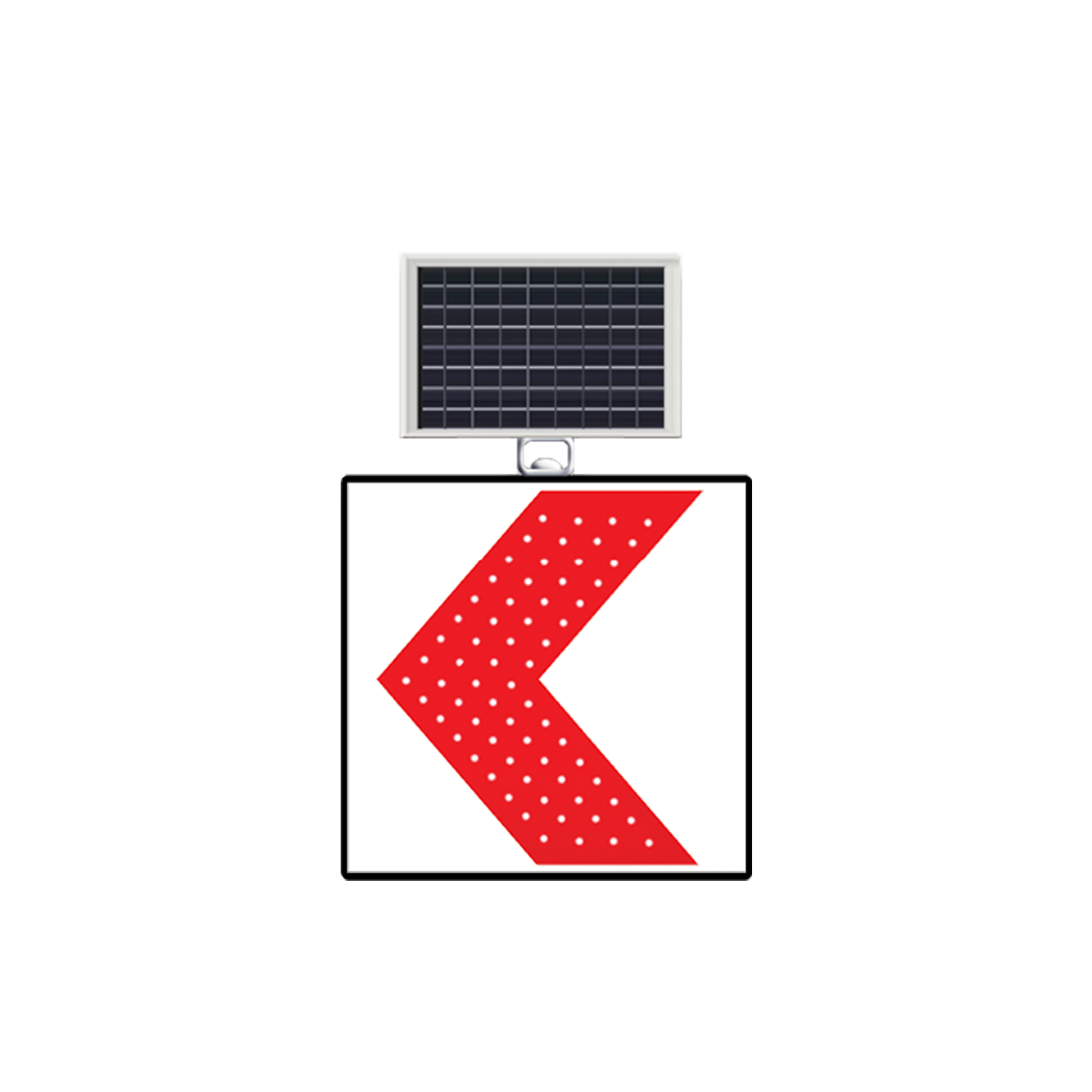 Sola Tehlikeli Viraj Levhası ve Anlamı Güneş Enerjili Solar Ledli Levhası