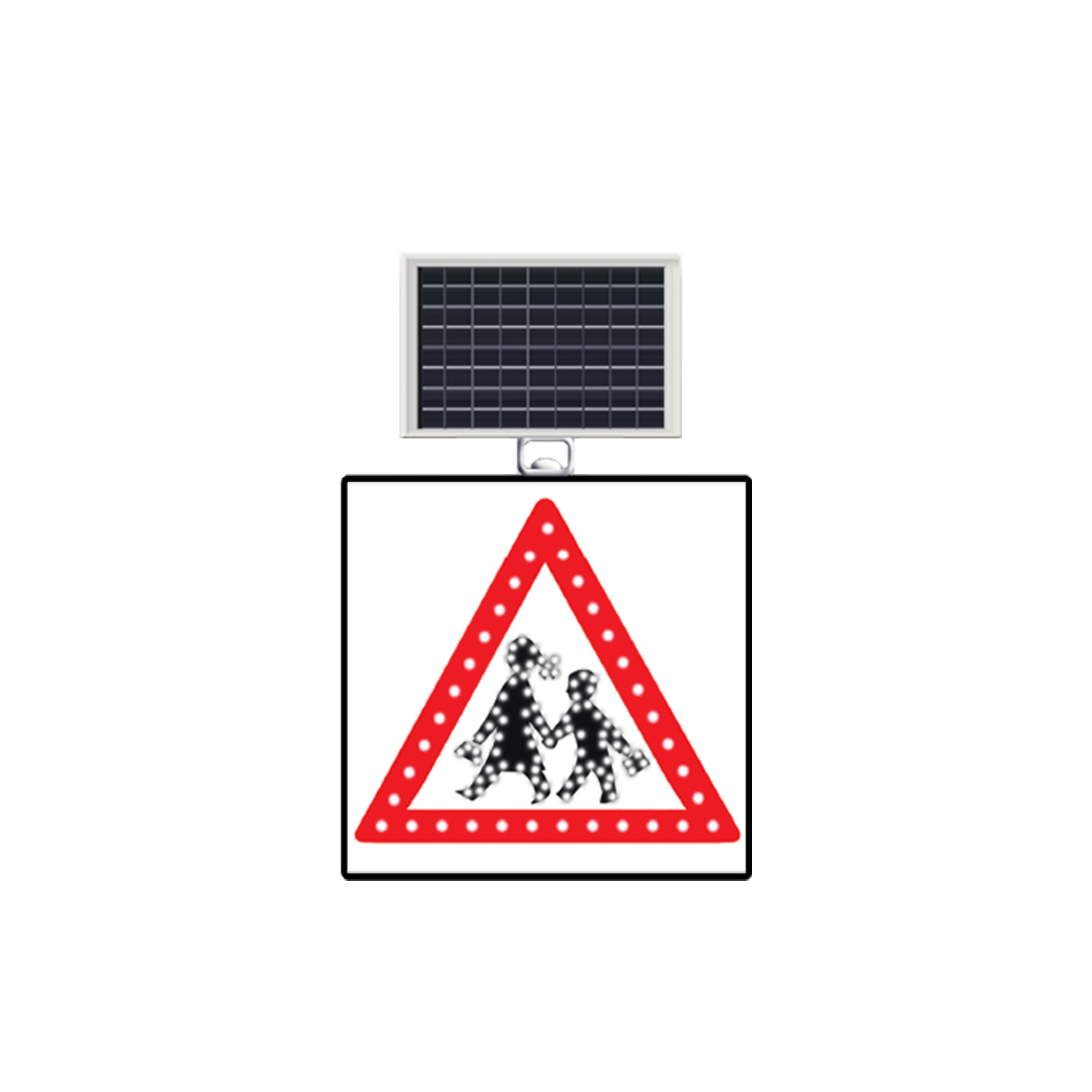 Okul Geçidi Levhası Anlamı Güneş Enerjili Ledli Bilgilendirme Levhası T-12