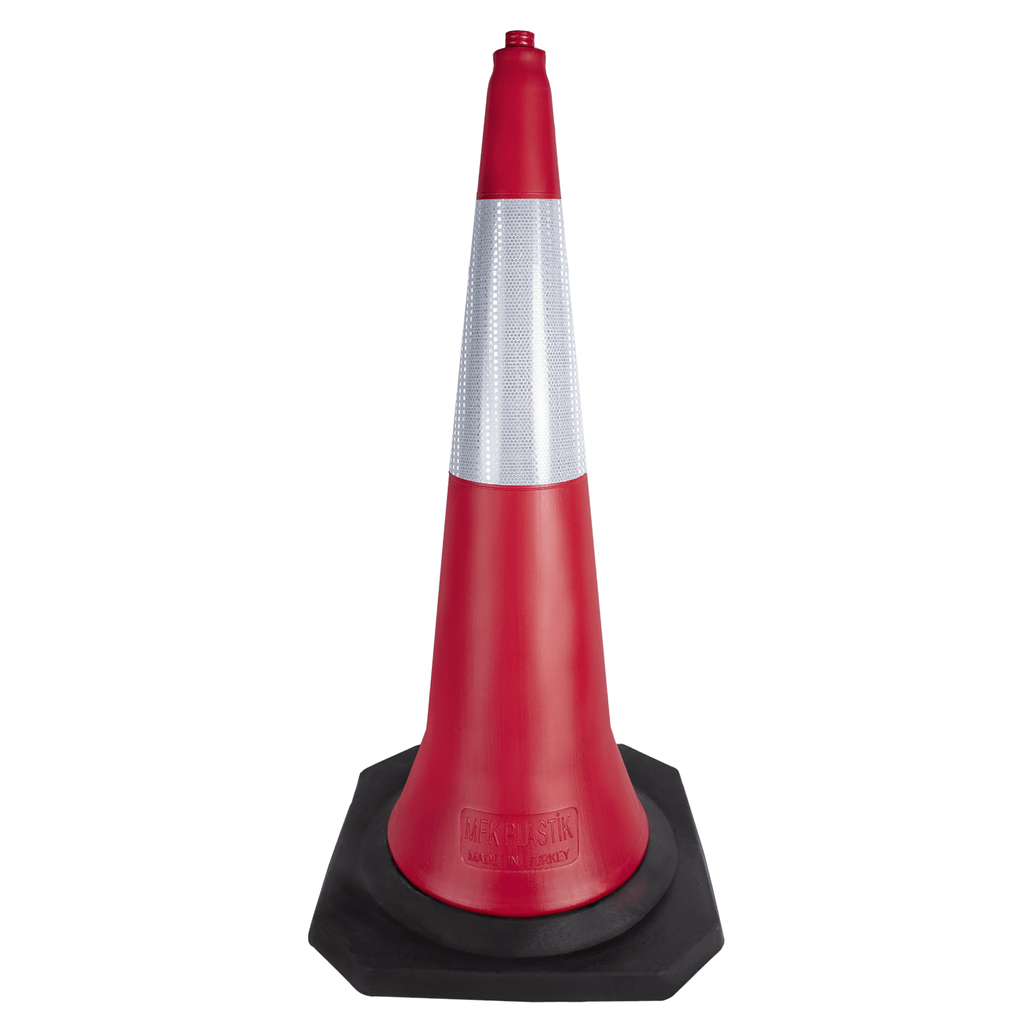 Kauçuk Tabanlı Duba Plastik Trafik Konisi Huni Yol Otopark Dubası 100 cm Ankara